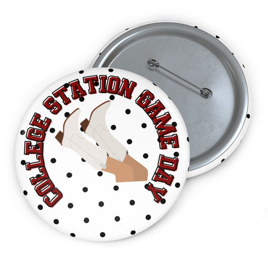 COLLEGE STATION GAME DAY BUTTON PIN