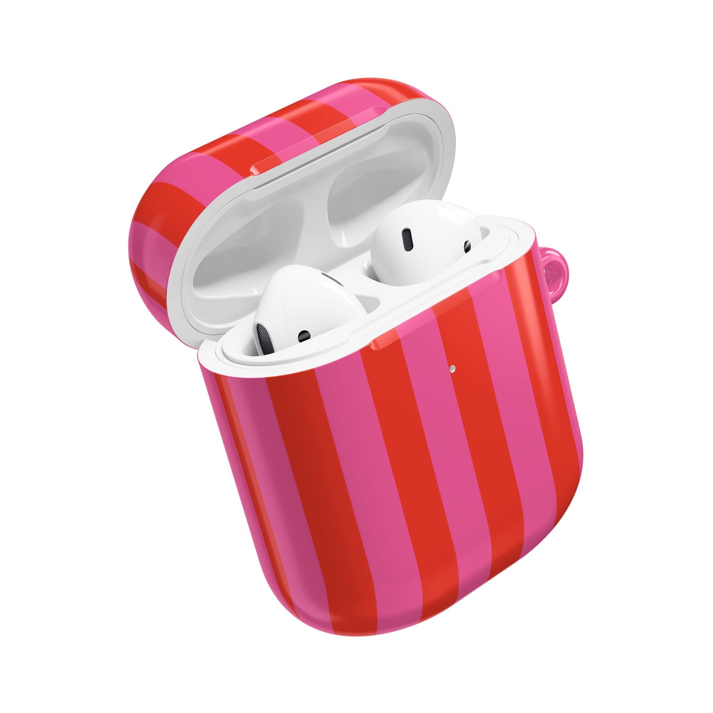 RED + PINK STRIPE AIRPODS CASE