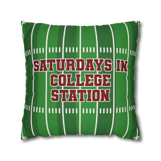 SATURDAYS IN COLLEGE STATION THROW PILLOW CASE