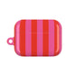 RED + PINK STRIPE AIRPODS CASE