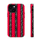HOT PINK ZEBRA CHECKERED MAGSAFE IMPACT-RESISTANT PHONE CASE