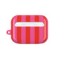 RED + PINK STRIPE AIRPODS CASE