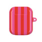 RED + PINK STRIPE AIRPODS CASE