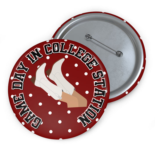 GAME DAY IN COLLEGE STATION BUTTON PIN