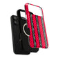 HOT PINK ZEBRA CHECKERED MAGSAFE IMPACT-RESISTANT PHONE CASE
