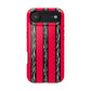 HOT PINK ZEBRA CHECKERED MAGSAFE IMPACT-RESISTANT PHONE CASE