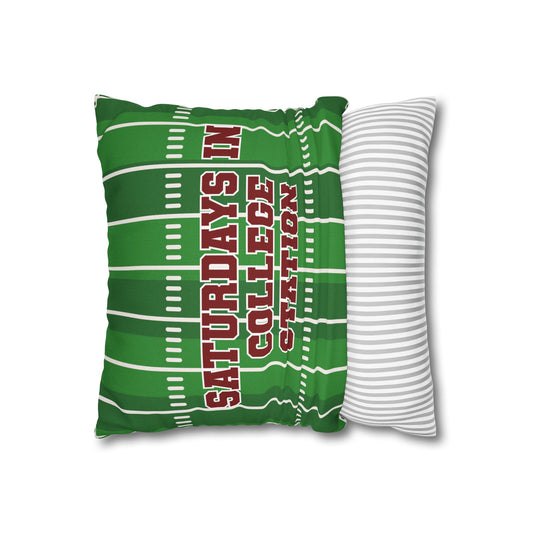 SATURDAYS IN COLLEGE STATION THROW PILLOW CASE