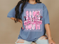GO FIGHT WIN PINK FOOTBALL GRAPHIC TEE