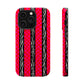 HOT PINK ZEBRA CHECKERED MAGSAFE IMPACT-RESISTANT PHONE CASE
