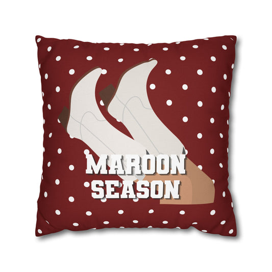 MAROON SEASON THROW PILLOW CASE