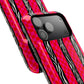 HOT PINK ZEBRA CHECKERED MAGSAFE IMPACT-RESISTANT PHONE CASE