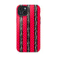 HOT PINK ZEBRA CHECKERED MAGSAFE IMPACT-RESISTANT PHONE CASE