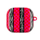HOT PINK ZEBRA CHECKERED AIRPODS CASE