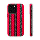 HOT PINK ZEBRA CHECKERED MAGSAFE IMPACT-RESISTANT PHONE CASE