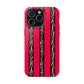 HOT PINK ZEBRA CHECKERED MAGSAFE IMPACT-RESISTANT PHONE CASE