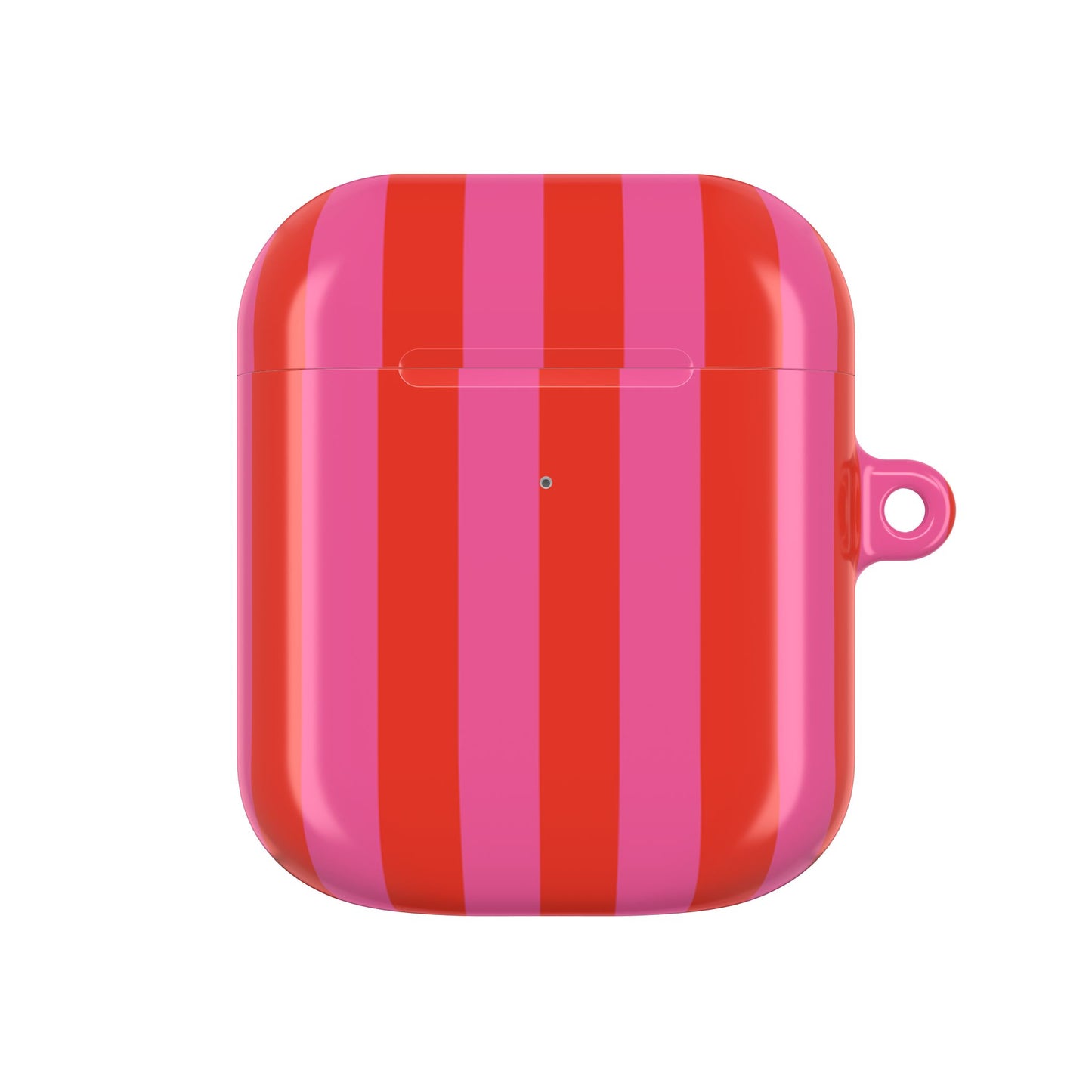 RED + PINK STRIPE AIRPODS CASE