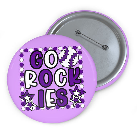 GO ROCKIES BUTTON PIN