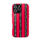 HOT PINK ZEBRA CHECKERED MAGSAFE IMPACT-RESISTANT PHONE CASE
