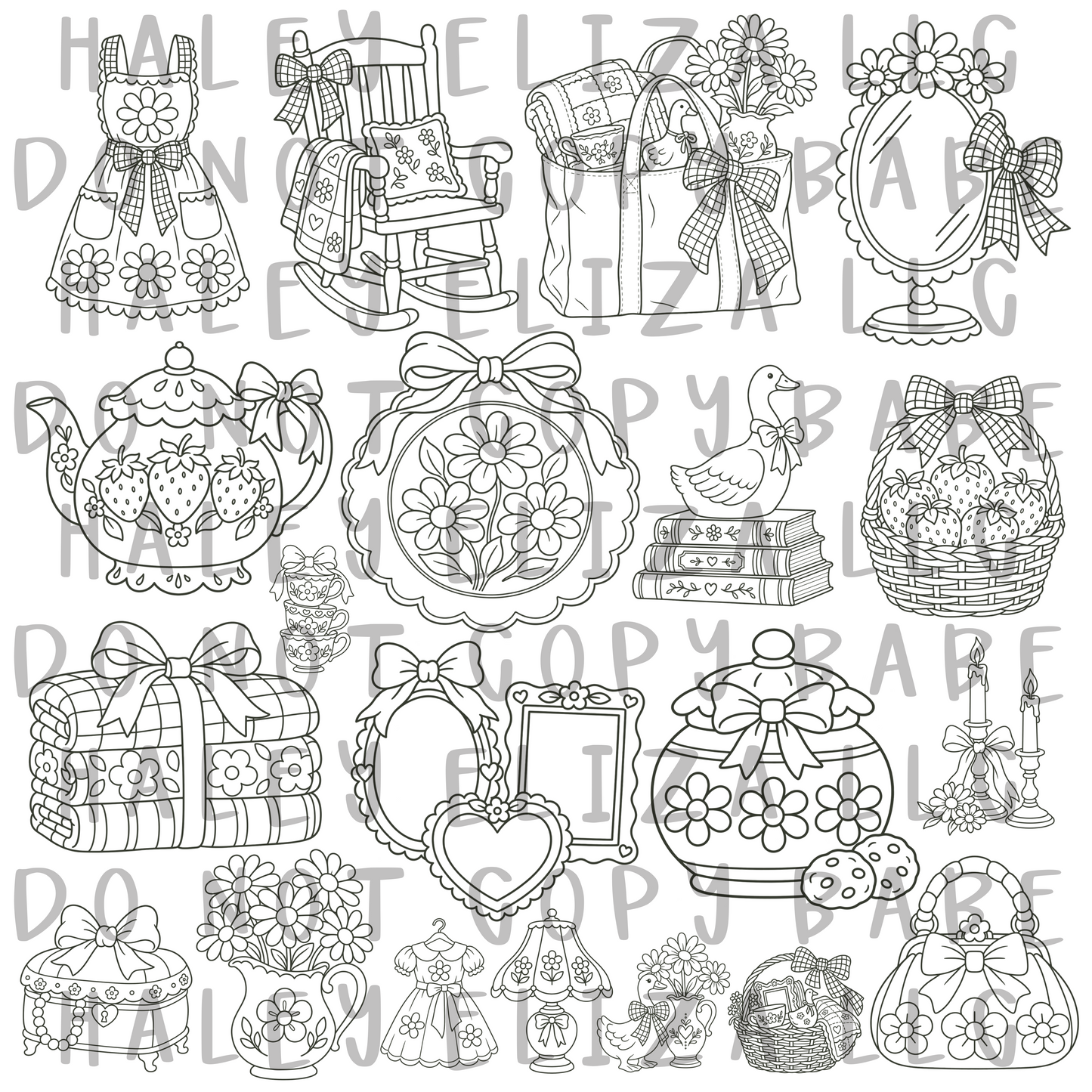 GRANNYCORE PROCREATE STAMP BRUSH SET | 20 PIECES